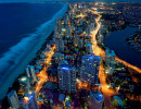qld gold coast at night aerial
