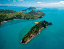 qld whitsunday islands aerial view